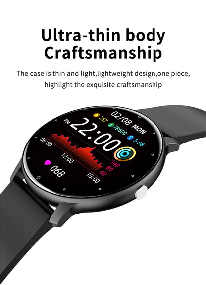 LIGE 2023 Smart watch Ladies Full touch Screen Sports Fitness watch IP67 waterproof Bluetooth For Android iOS Smart watch Female