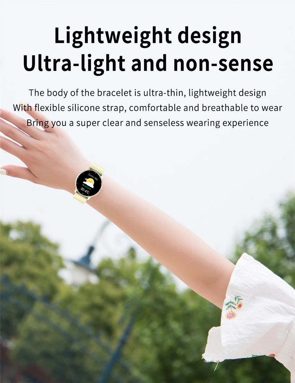 LIGE 2023 Smart watch Ladies Full touch Screen Sports Fitness watch IP67 waterproof Bluetooth For Android iOS Smart watch Female