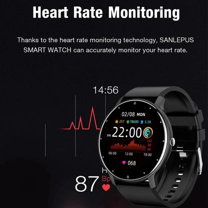 LIGE 2024 Smart Watch Women Men Lady Gift Sport Fitness Watches Heart Rate Monitor Waterproof Smartwatch For Xiaomi Android IOS