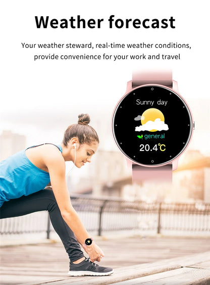 LIGE 2023 Smart watch Ladies Full touch Screen Sports Fitness watch IP67 waterproof Bluetooth For Android iOS Smart watch Female