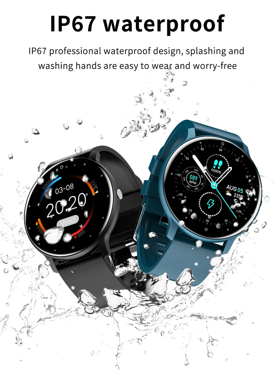 LIGE 2023 Smart watch Ladies Full touch Screen Sports Fitness watch IP67 waterproof Bluetooth For Android iOS Smart watch Female