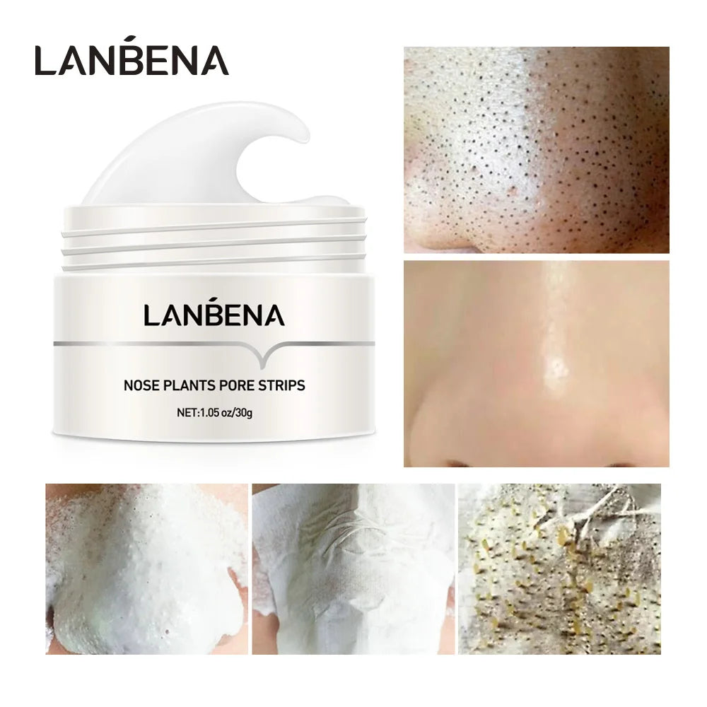 LANBENA New Style  Blackhead Remover Nose Mask Pore Strip Black Mask Peeling  Black Deep Cleansing Skin Care Beauty Health