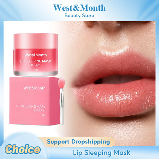 Sleeping Lip Mask Anti-Chapped Plump Exfoliating Nourish Moisturizing Smoothing Maintenance Lips Care Cream Balm Korean Cosmetic