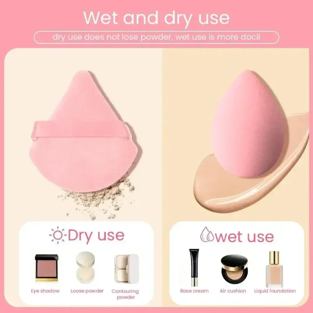 Makeup Sponge Blender Beauty Egg with Storage Bottle Cosmetic Puff Foundation Sponges Powder Puffs Make Up Accessories 12/14Pcs