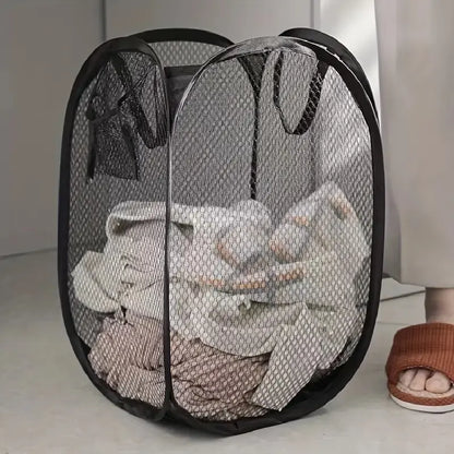 Mesh Pop-up wasmand, wasmand, opvouwbare opbergmand voor vuile was, opbergmand met grote capaciteit