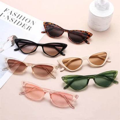 Sunglasses Triangle Fashion Women's Luxury Cat Eye  Vintage Design UV400 Sun Glasses Unisex Classic Small Outdoor Goggle Shades