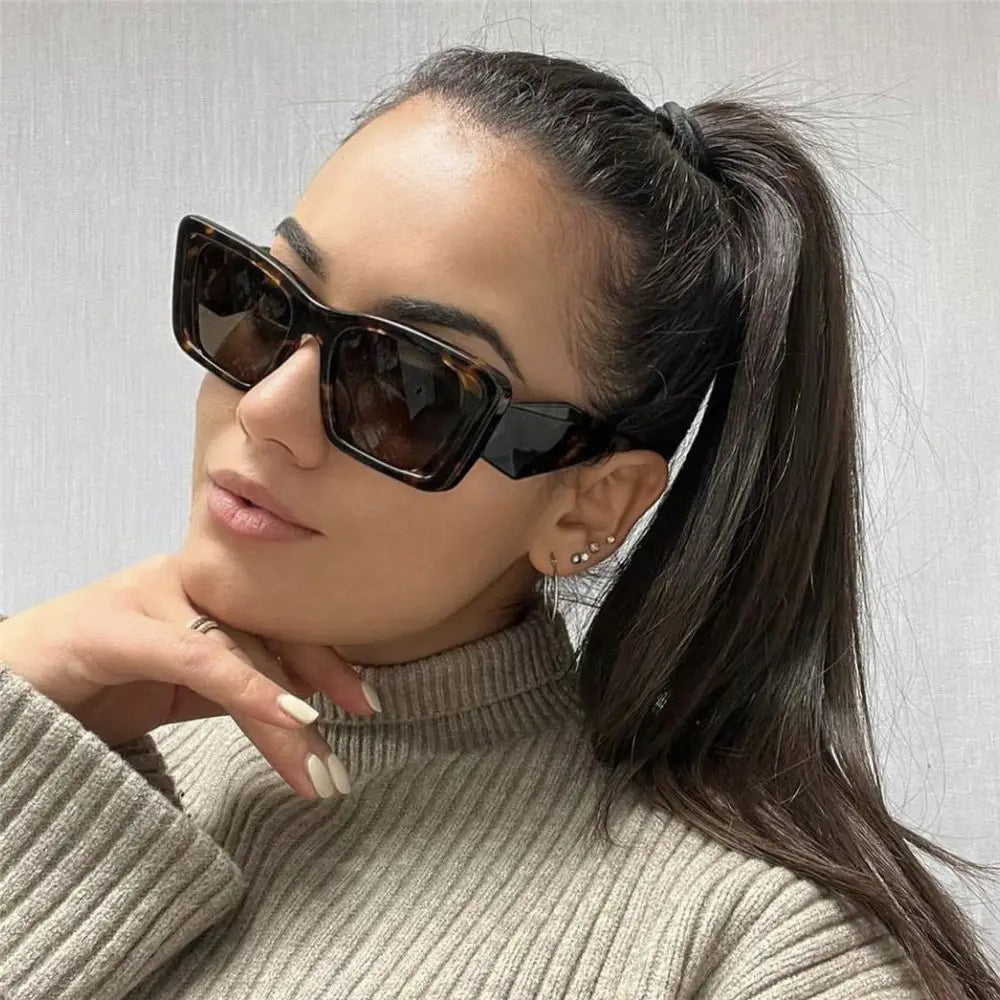 Sunglasses Woman Fashion Square Vintage Cat Eye Design Sun Glasses Female Male Personality Cool Retro Black Cateye Oculos