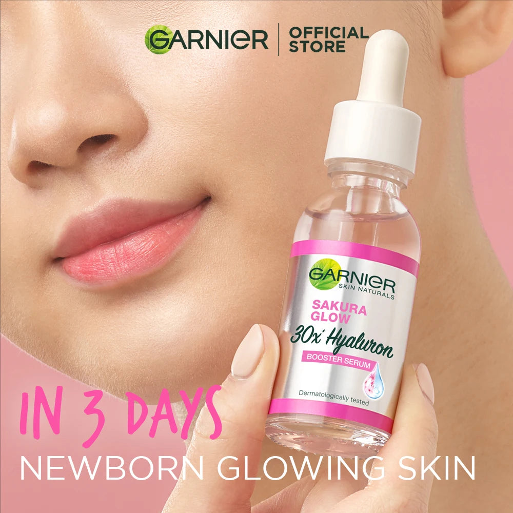 Garnier Whitening Essence 30ml Removes Acne Marks Comedones Blackheads Facial Repair Serum Shrinks Pores Moisturizes Essence