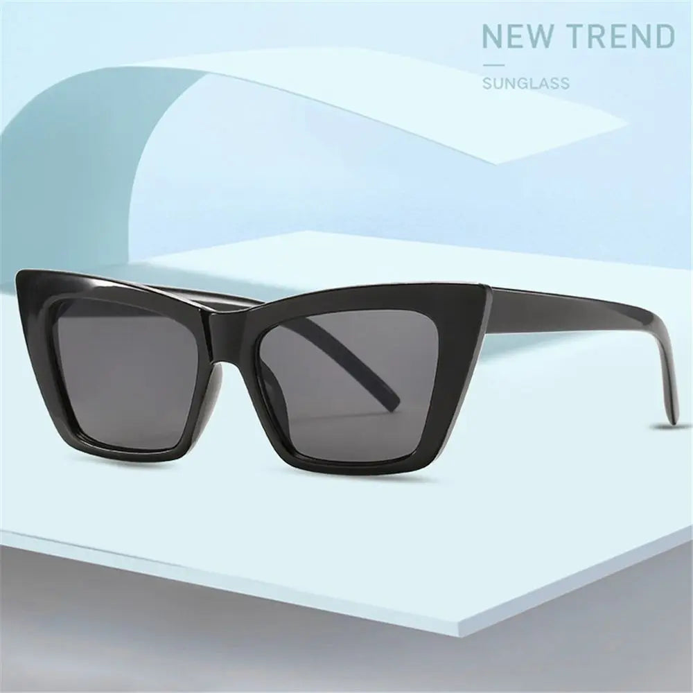 Sunglasses Woman Fashion Square Vintage Cat Eye Design Sun Glasses Female Male Personality Cool Retro Black Cateye Oculos