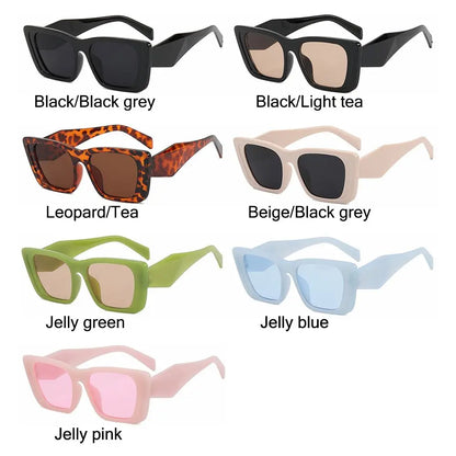 Sunglasses Woman Fashion Square Vintage Cat Eye Design Sun Glasses Female Male Personality Cool Retro Black Cateye Oculos