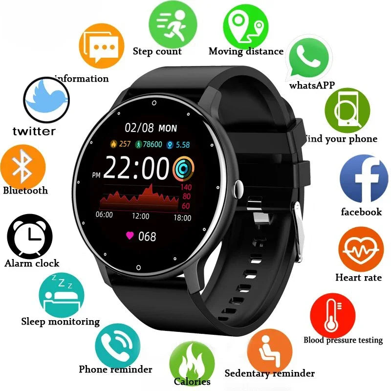 LIGE 2024 reloj inteligente para mujer, hombre, regalo para mujer, relojes deportivos para Fitness, Monitor de ritmo cardíaco, reloj inteligente resistente al agua para Xiaomi Android IOS