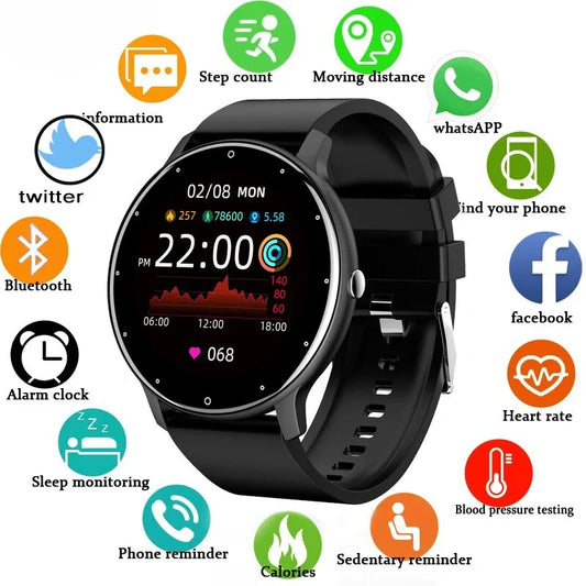 LIGE 2024 Smart Watch Dames Heren Dames Cadeau Sport Fitness Horloges Hartslagmeter Waterdicht Smartwatch Voor Xiaomi Android IOS