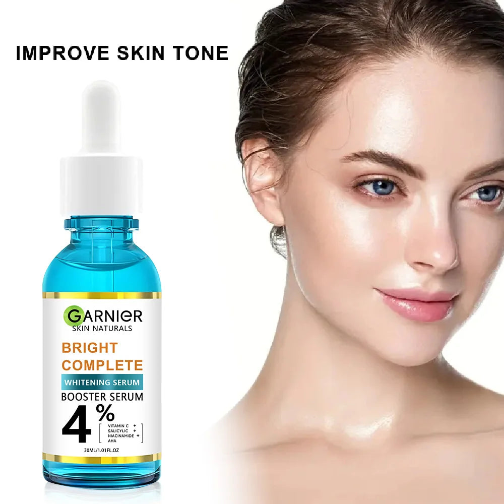 Garnier Whitening Essence 30ml Removes Acne Marks Comedones Blackheads Facial Repair Serum Shrinks Pores Moisturizes Essence