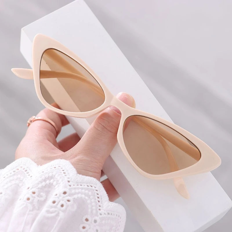 Sunglasses Triangle Fashion Women's Luxury Cat Eye  Vintage Design UV400 Sun Glasses Unisex Classic Small Outdoor Goggle Shades