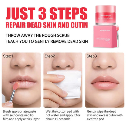 Sleeping Lip Mask Anti-Chapped Plump Exfoliating Nourish Moisturizing Smoothing Maintenance Lips Care Cream Balm Korean Cosmetic