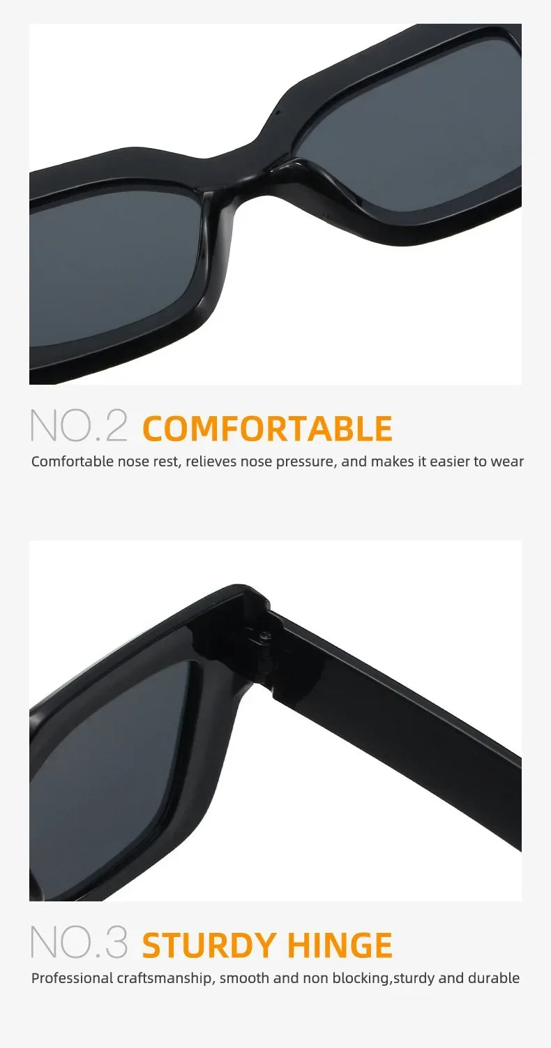 Sunglasses Fashion Vintage Large Frame Trendy Black Sunglasses for Men Women's Shades Sunglasses Travel UV400 Eye Protection