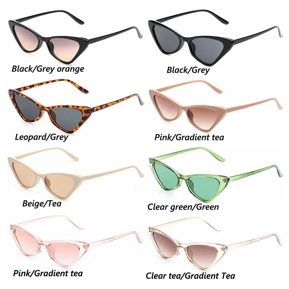 Sunglasses Triangle Fashion Women's Luxury Cat Eye  Vintage Design UV400 Sun Glasses Unisex Classic Small Outdoor Goggle Shades