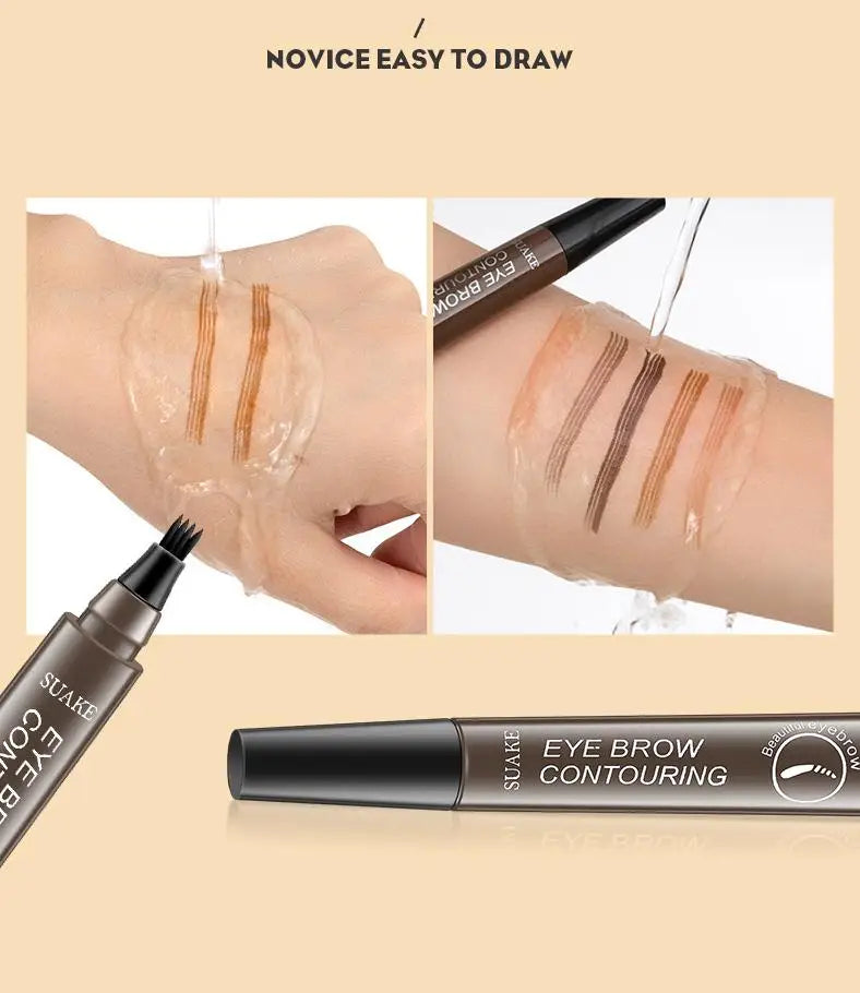 Eyebrow Pencil 4 Point Maquillajes Para Mujer Waterproof Liquid Eyebrow Pen Makeup Long Lasting Cosmetic Microblade Brow Pencil