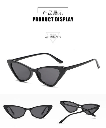 Sunglasses Triangle Fashion Women's Luxury Cat Eye  Vintage Design UV400 Sun Glasses Unisex Classic Small Outdoor Goggle Shades