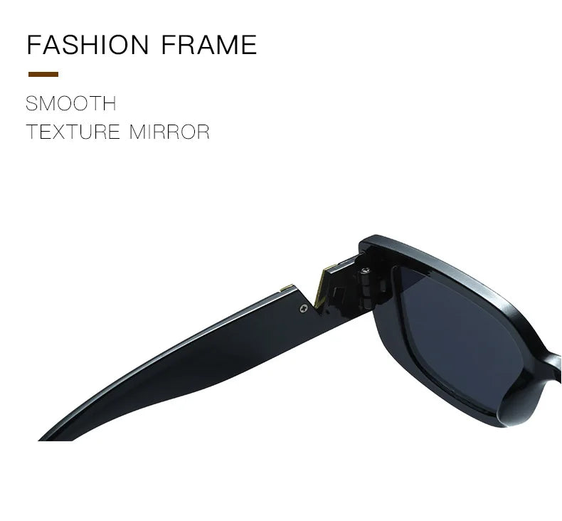 Sunglasses Retro Rectangle  Women Brand Designer Vintage Small Frame Luxury V Sun Glasses Ladies Classic Black Square