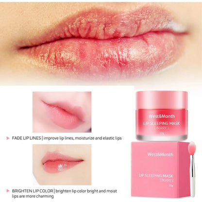 Sleeping Lip Mask Anti-Chapped Plump Exfoliating Nourish Moisturizing Smoothing Maintenance Lips Care Cream Balm Korean Cosmetic