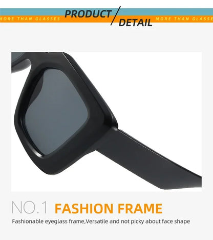 Sunglasses Fashion Vintage Large Frame Trendy Black Sunglasses for Men Women's Shades Sunglasses Travel UV400 Eye Protection