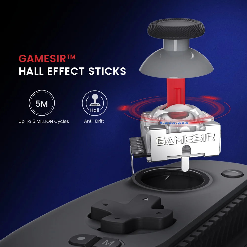 GameSir G8 Plus - Mando de consola con Bluetooth, joystick y gatillo de efecto Hall para Switch, Android, iOS, PC y tableta