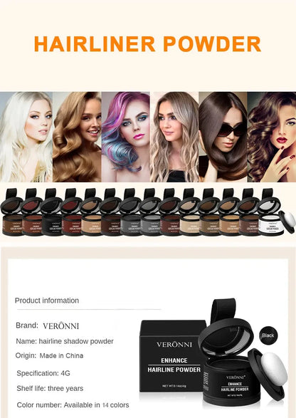 Color Hair Line Powder Black Root Up Natural Instant Waterproof Hairline Shadow Concealer Coverage Paint Repair Fill In Hair